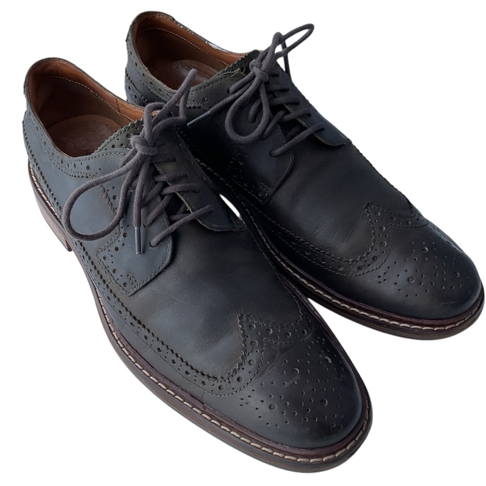 Cole Haan C20313 Dark Walnut Brown Leather Wingtip Oxford Shoes Men’s Size 9 M